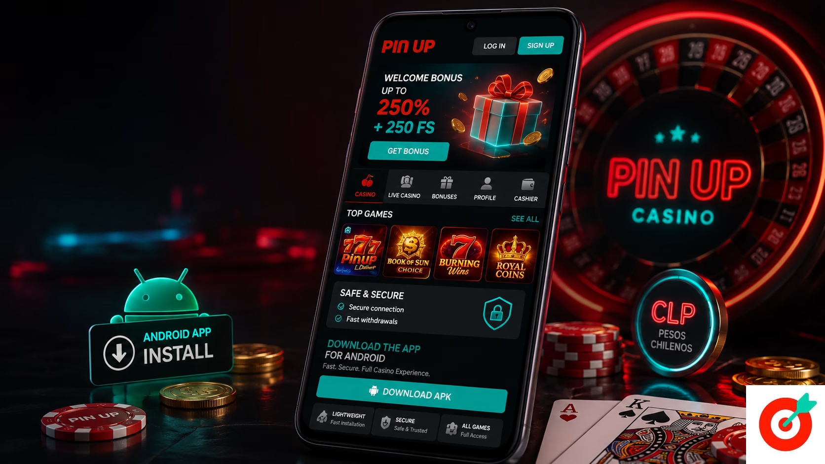 Ejemplo de aplicación Pin Up para Android